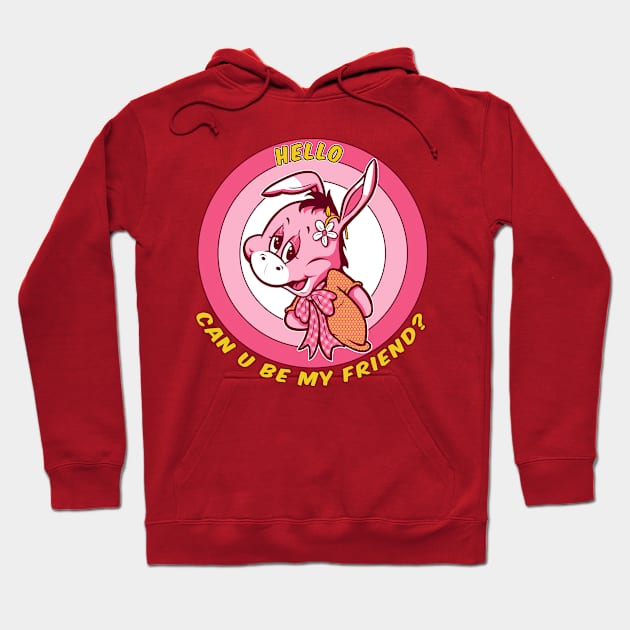 cute donkey friend character design Hoodie by hayr pictures